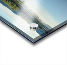 Serene Lakeside View with Forest and Hills Acrylic print