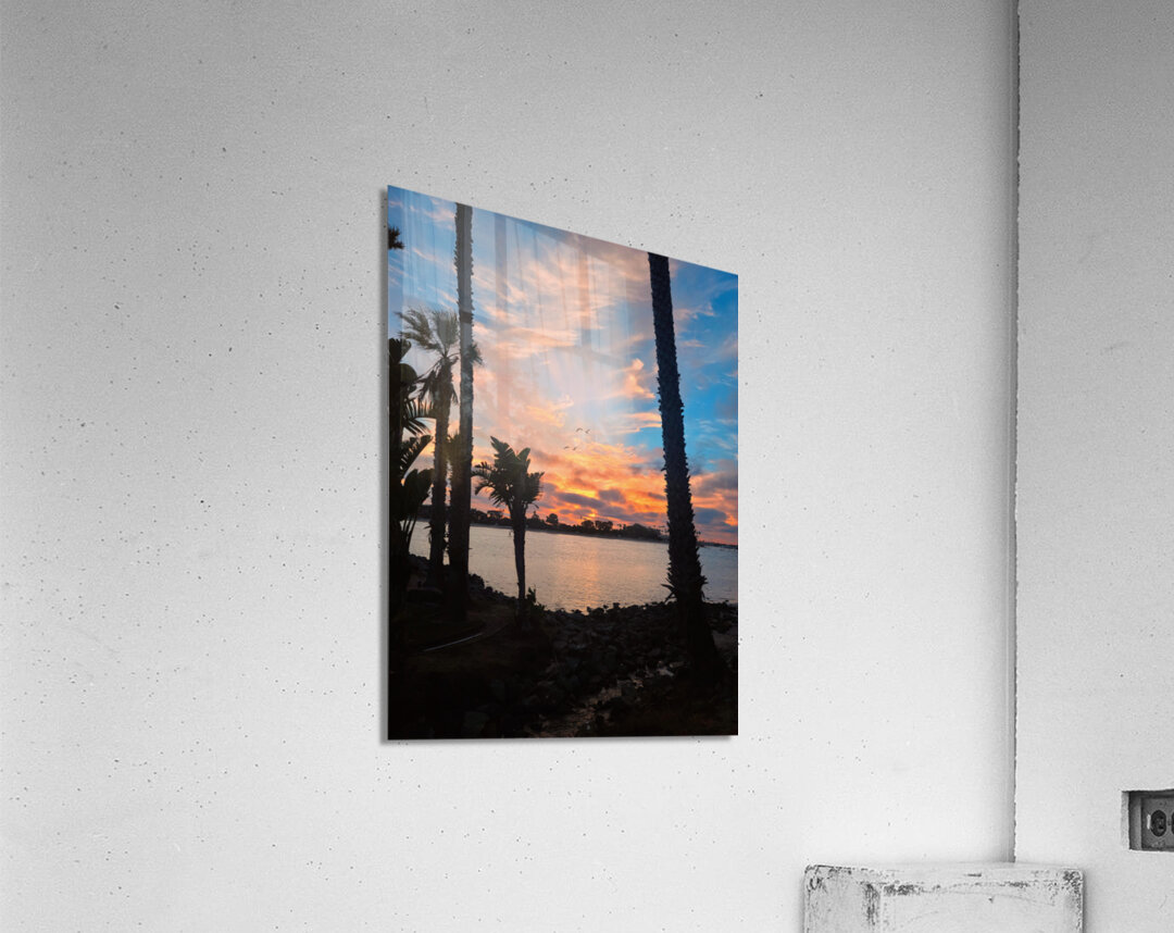 Sunset Paints the Sky in Fire Acrylic Print