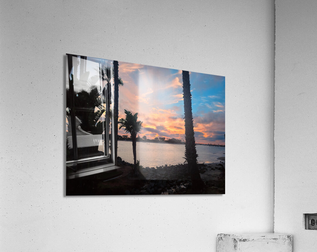 San Diego Sunset: Silent Waters Painted Skies Standing Tall Impression acrylique