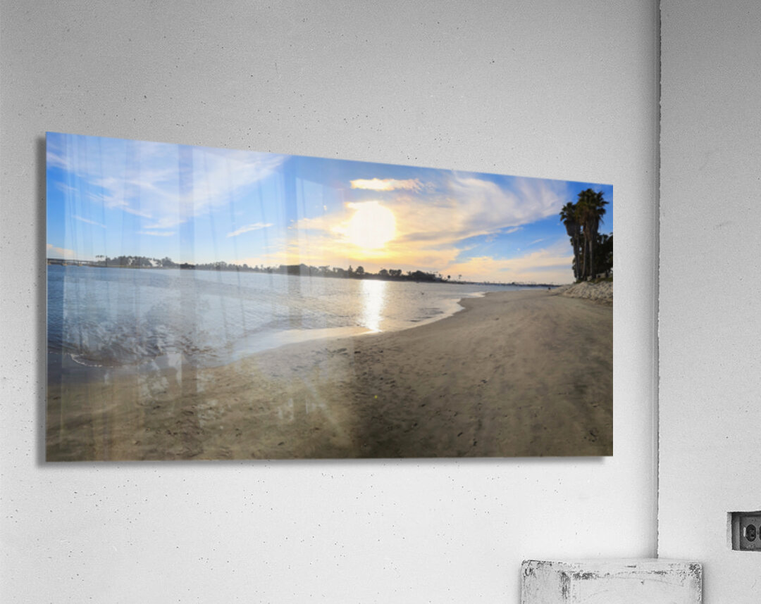 Panoramic San Diego Sunset on the Beach  Acrylic Print
