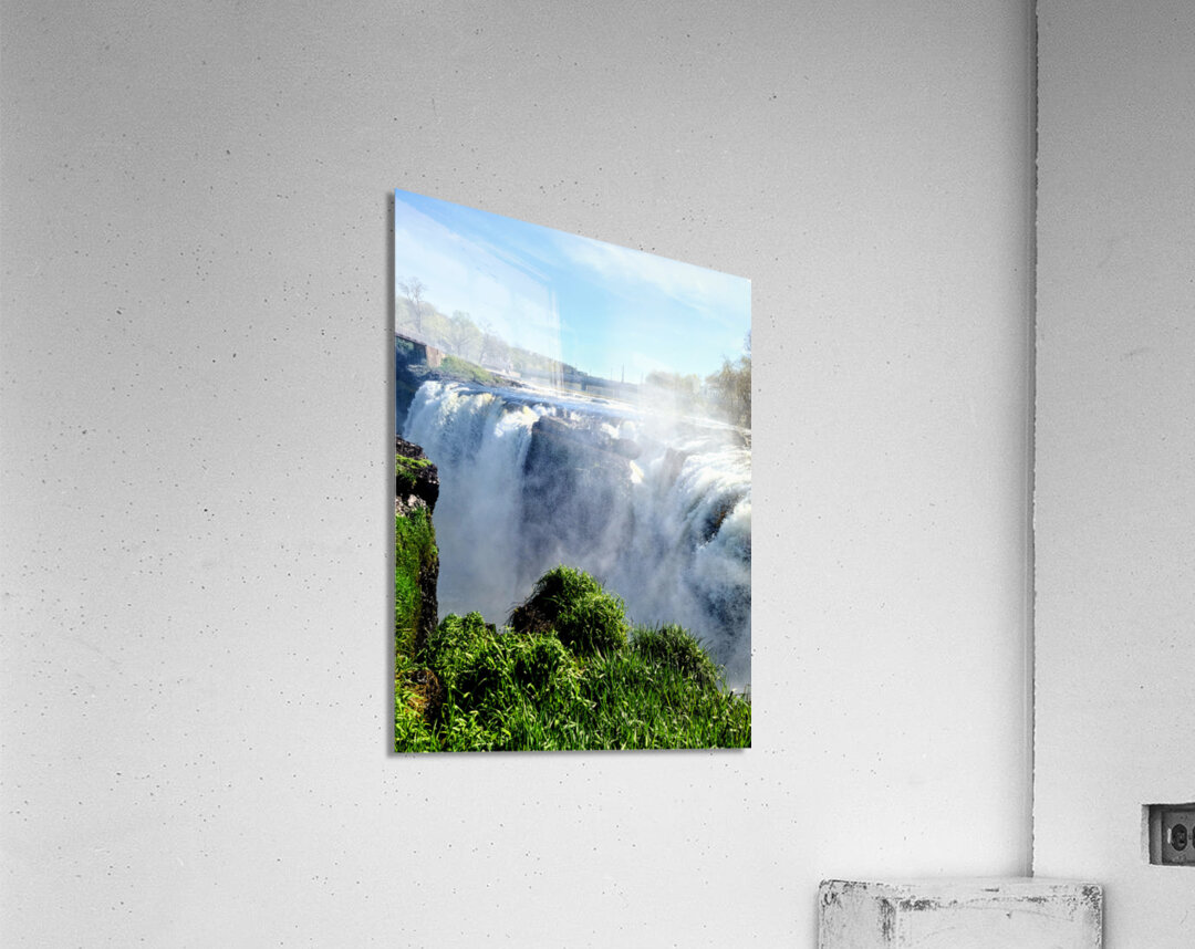 A Curtain of Spring Mist at Paterson Great Falls Acrylic Print