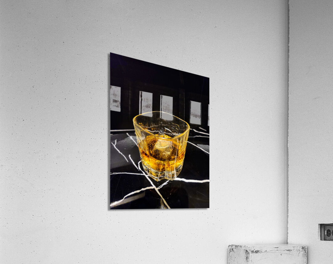 Aged Gold in a Crystal Cage Acrylic Print