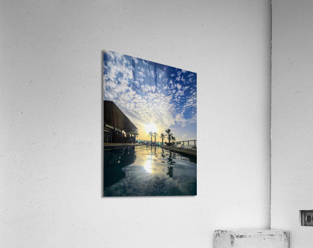 Paradise Reflected: A Sunset Dream Acrylic Print