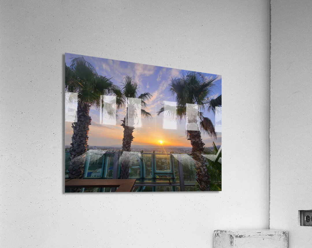 Palm Witnesses of the Falling Sun Acrylic Print
