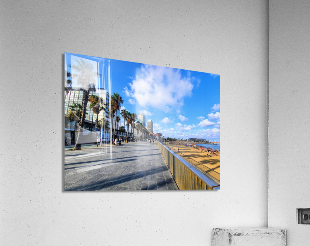 Barcelona Beach: Where the City Meets the Sea Acrylic Print