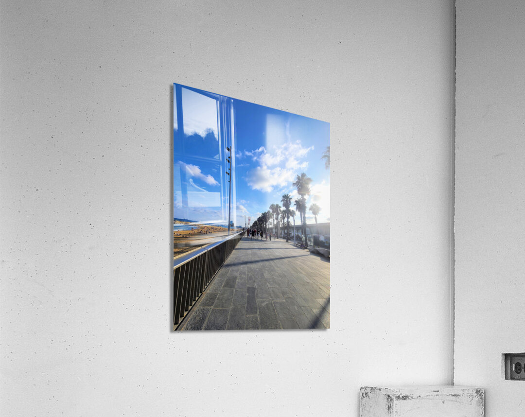 Barcelona Beach: Steps Toward Solace Impression acrylique