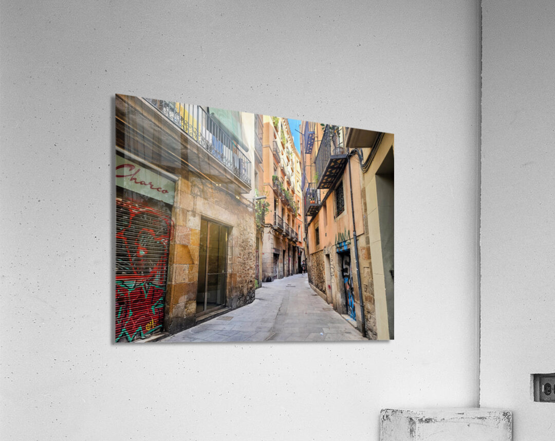 Streets of Barcelona: Where Stories Sneak Between Walls Acrylic Print