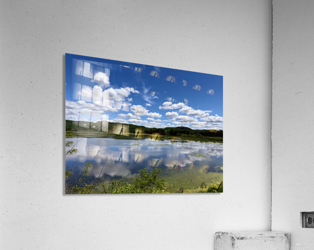 Cloud Watching by the Lake Impression acrylique