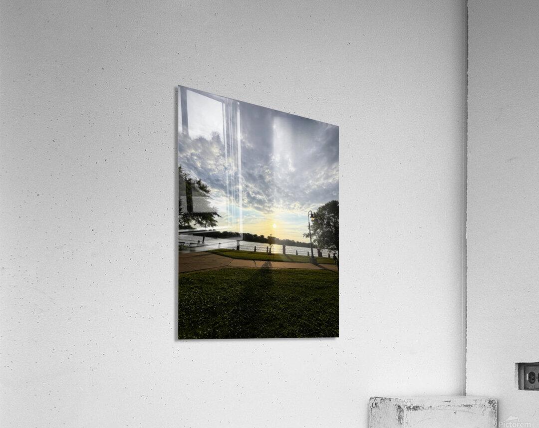 Twilight’s Breath Along the Waterfront Path Acrylic Print