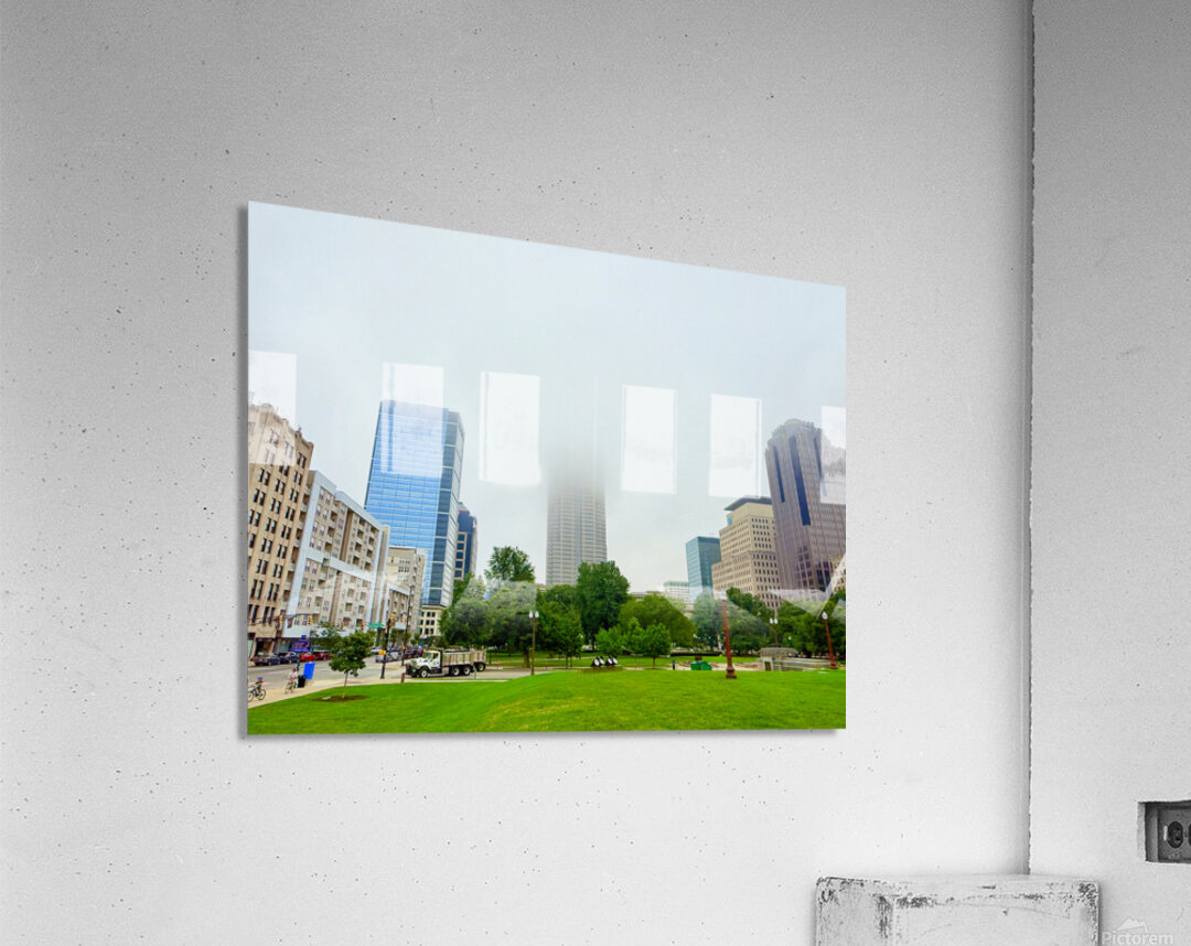 Foggy Skyline with Park Acrylic Print