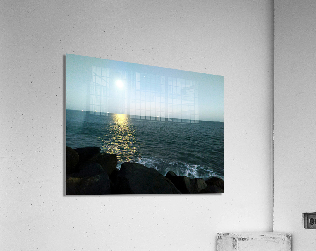 Reflections of the Moon at Poolbeg 2 Acrylic Print