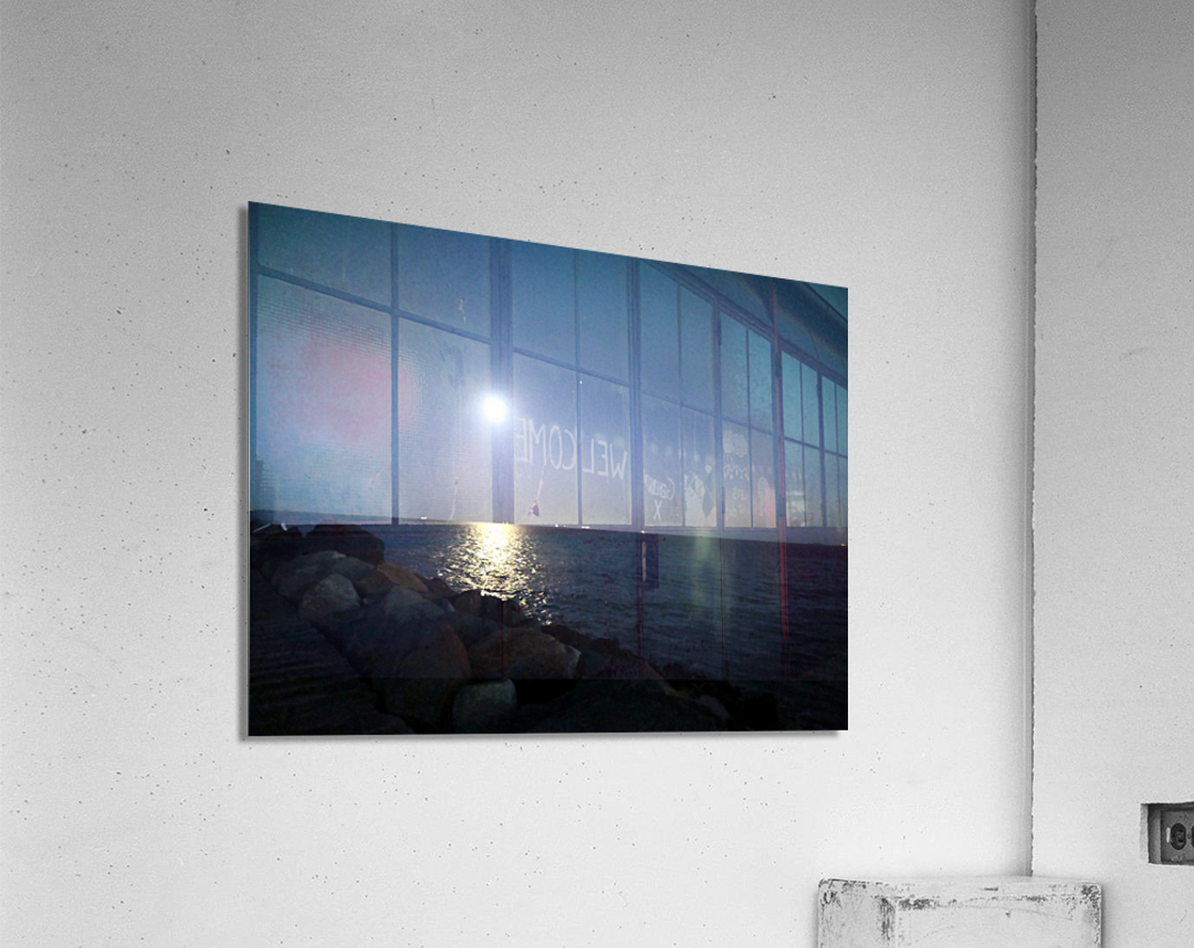 Reflections of the Moon at Poolbeg Impression acrylique