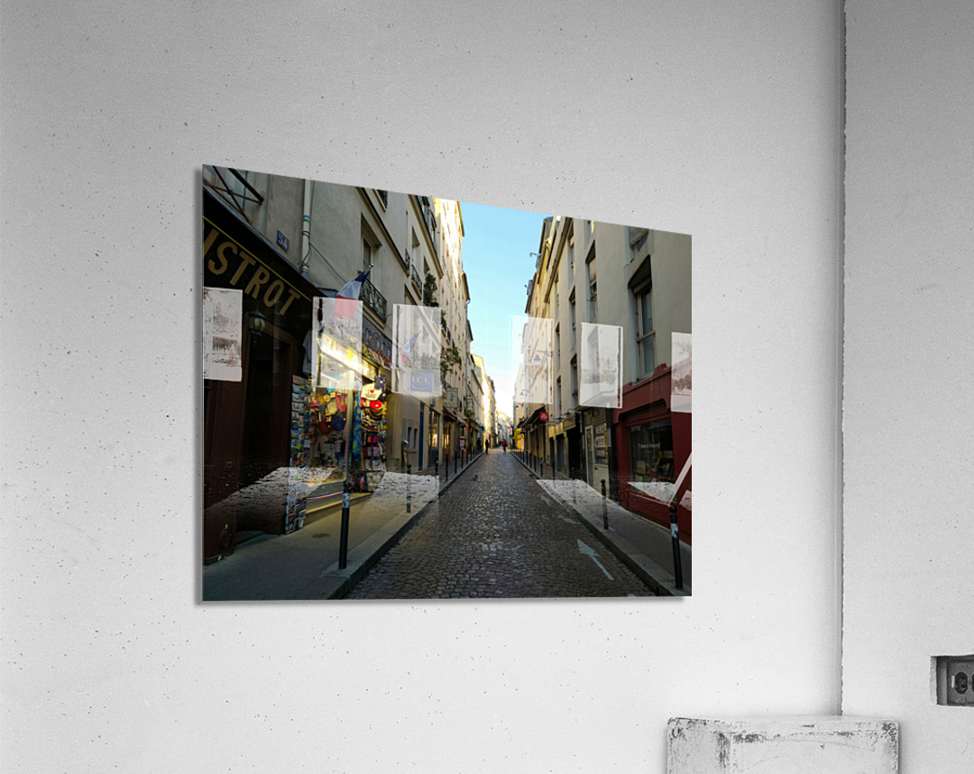 Streets of Paris -- Rue Mouffetard Impression acrylique