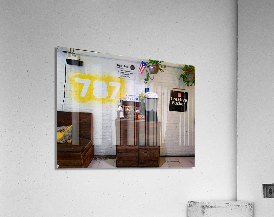 Creative Coffee Shop Display Impression acrylique