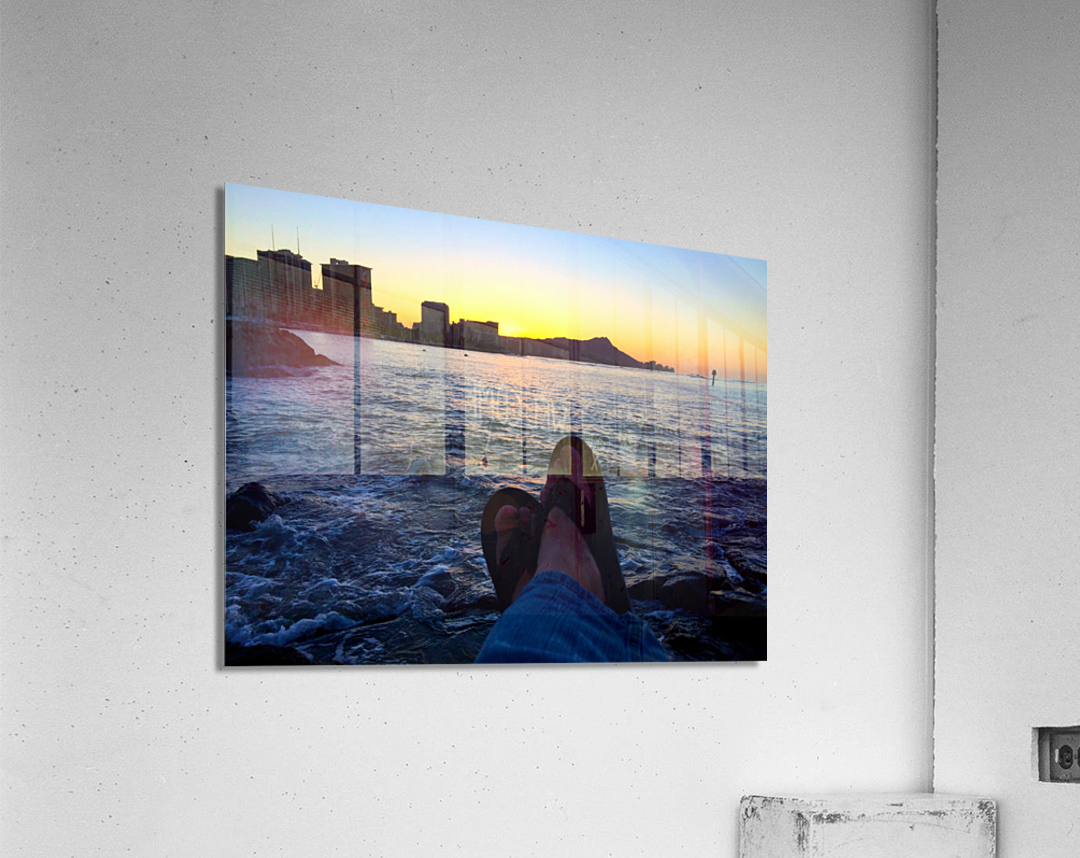 Sitting by the Dock of the Bay Sunrise 2 Impression acrylique