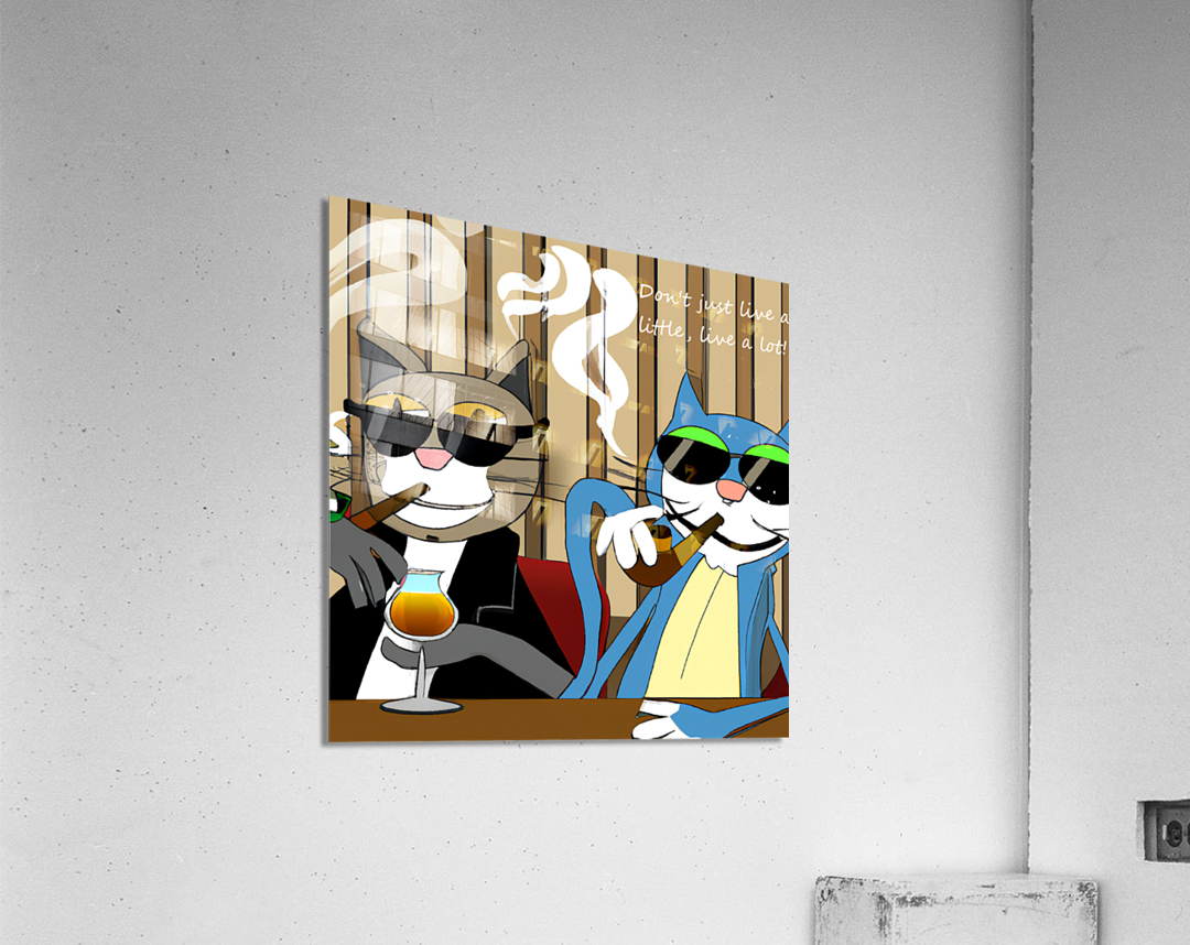 BadCatz Bar Buddies 1B Acrylic Print