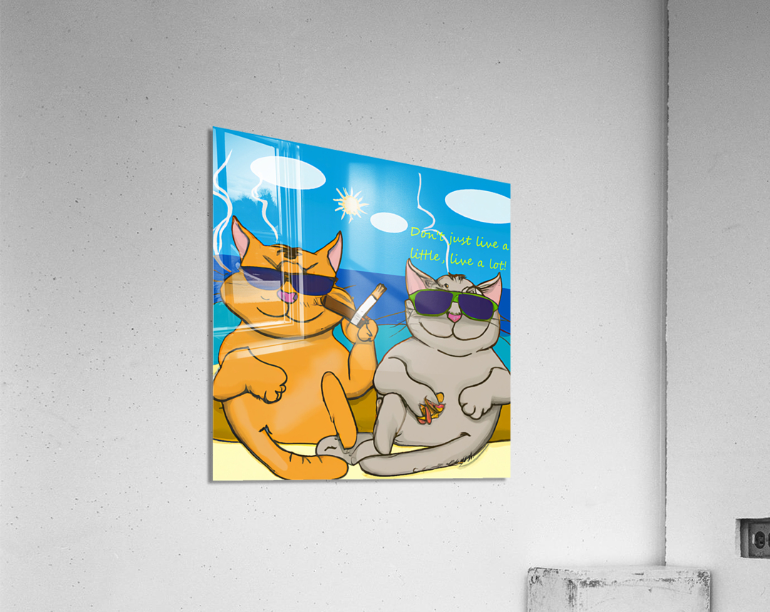 BadCatz Beach Bums 1A Acrylic Print