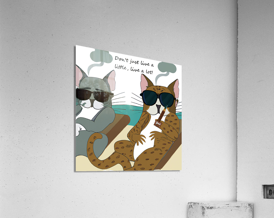 BadCatz Beach Bums 1C Acrylic Print