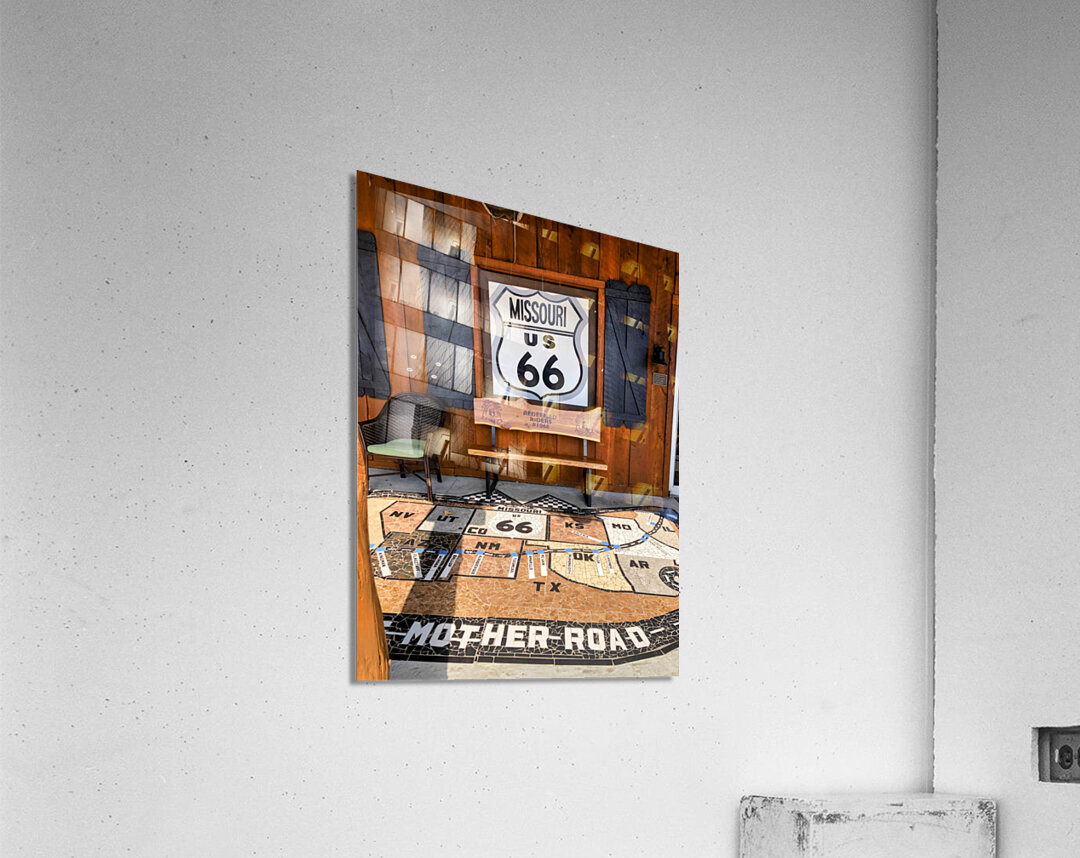 Mosaic Tribute to Route 66 Impression acrylique