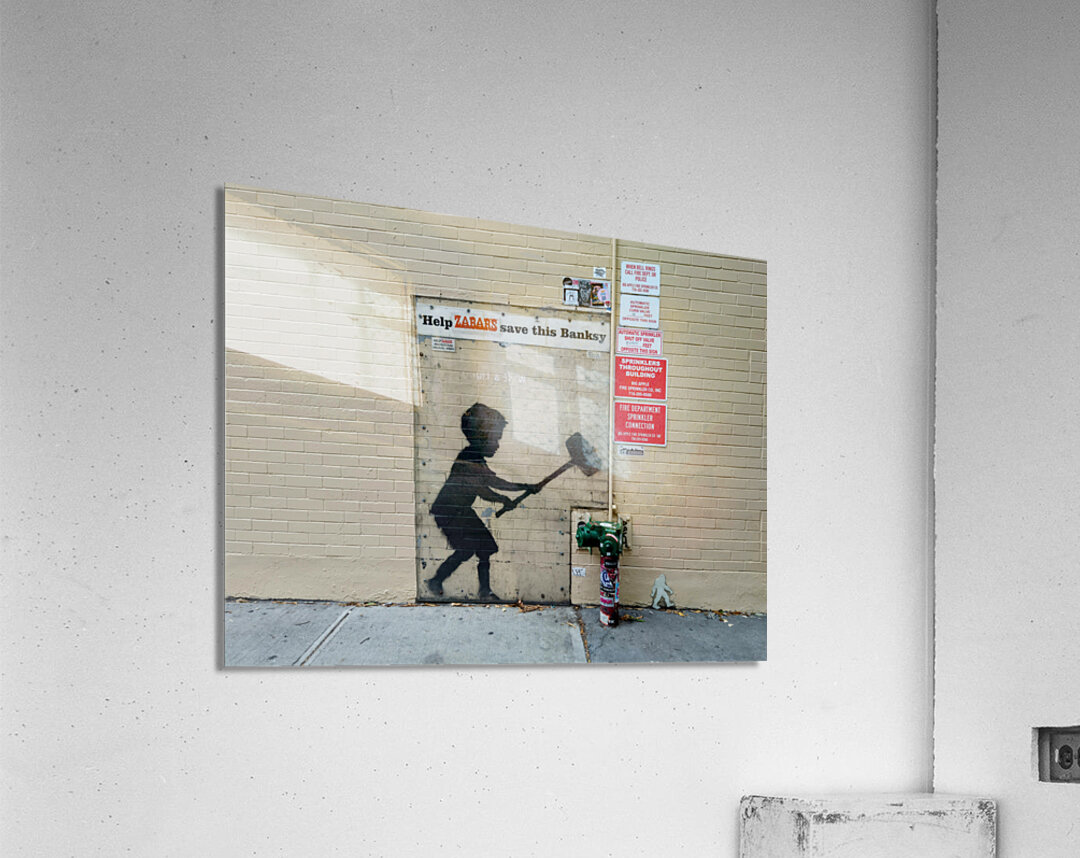 Boy with Hammer – Banksy Street Art Impression acrylique