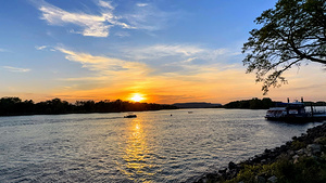 “When the River Dreams” Sunsets in La Crosse Panoramic 2