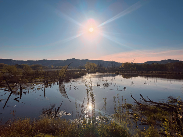 Reflections of La Crosse 2-Reflecting the brilliance of a new day Print