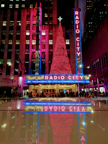 Neon Christmas at Radio City Print