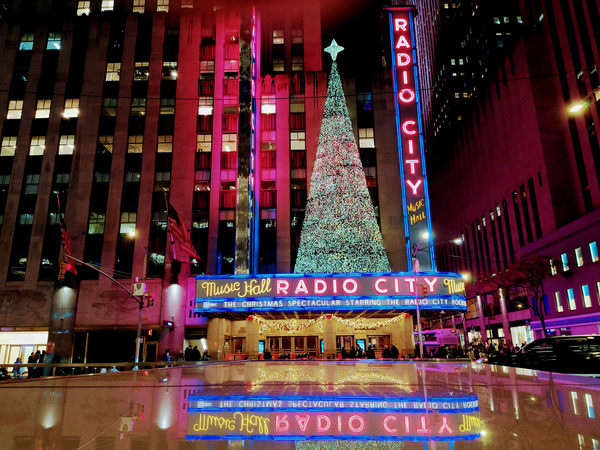 NYC Reflections of Radio City Music Hall  Print