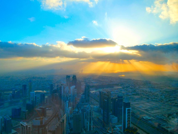 Rays of Heaven on Dubai Print
