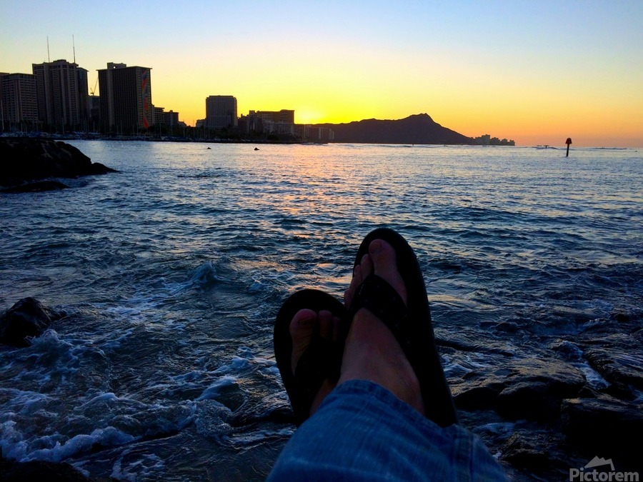 Sitting by the Dock of the Bay Sunrise 2  Print