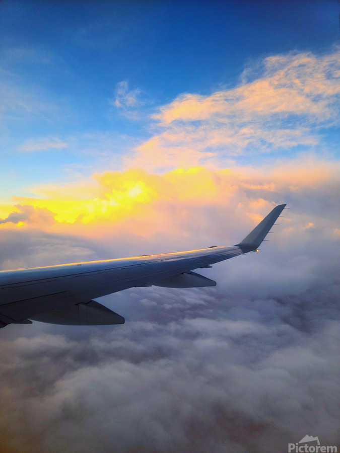 Sky’s Embrace: Dawn’s Gentle Touch  Print