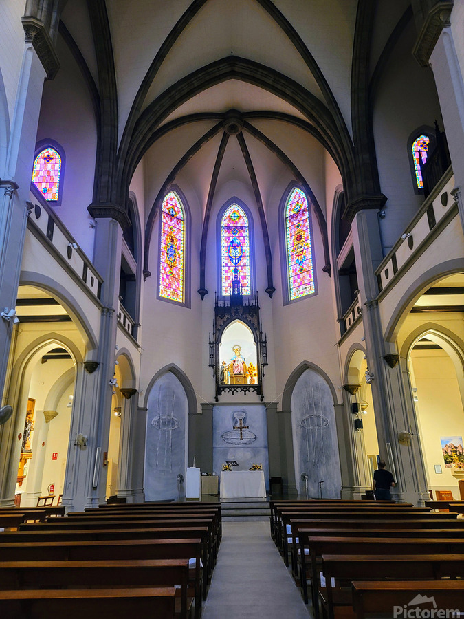 Cathedral Windows:  Where Heaven Filters Through Glass and Stone  Print