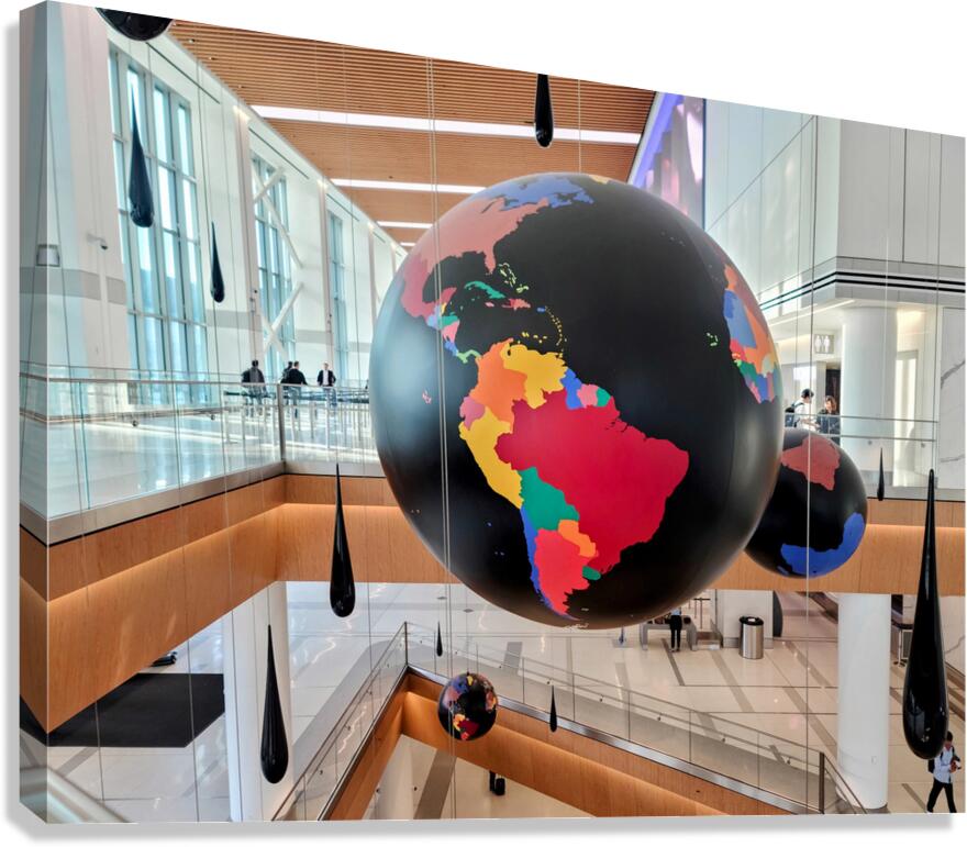 Hemispheres in Flight at  La Guardia Airport Canvas Print