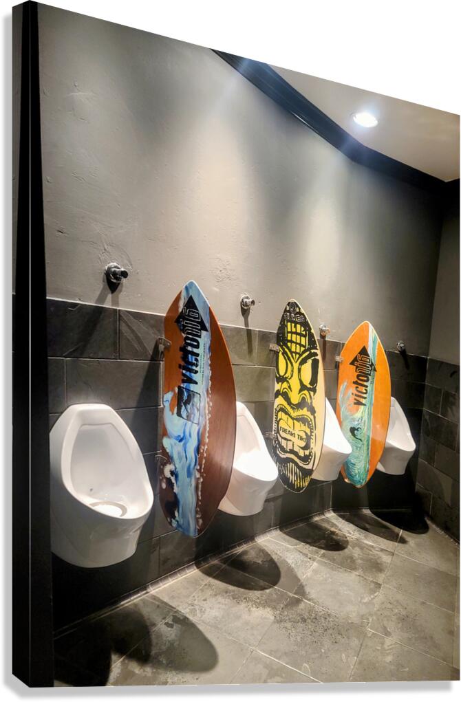Surfboards Go to Reflect: A Wave of Humor in an Unexpected Place Canvas Print