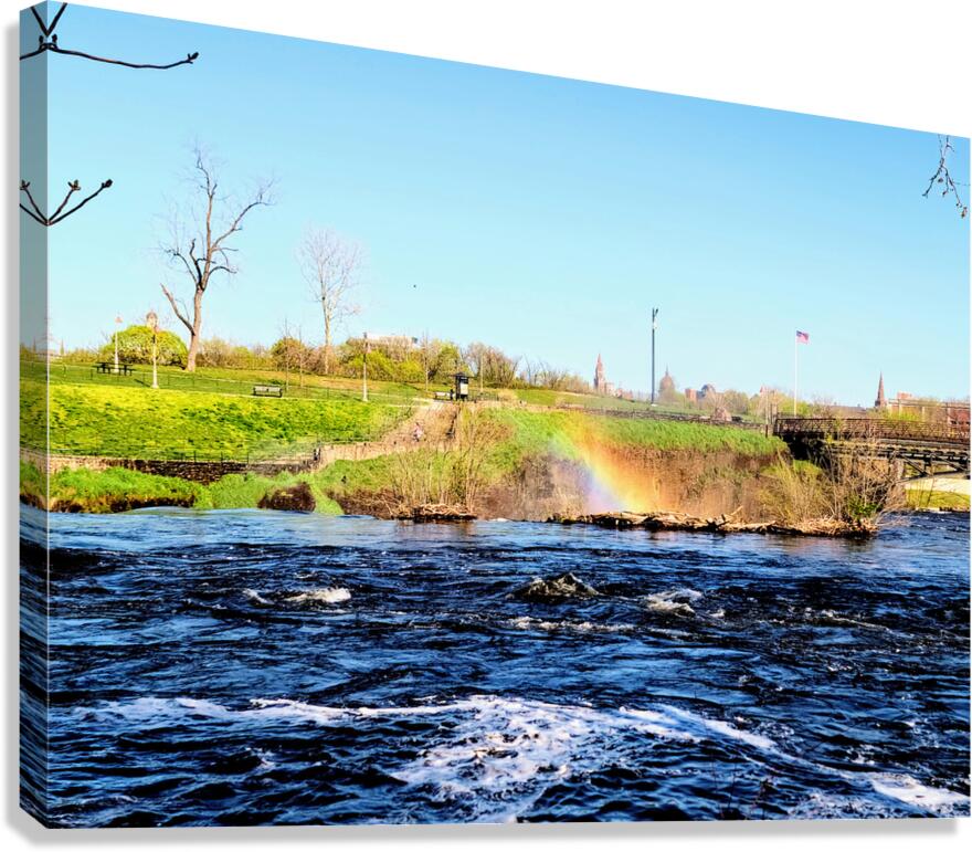 Water Dreams in Color: A Moment Beneath the Falls Canvas Print