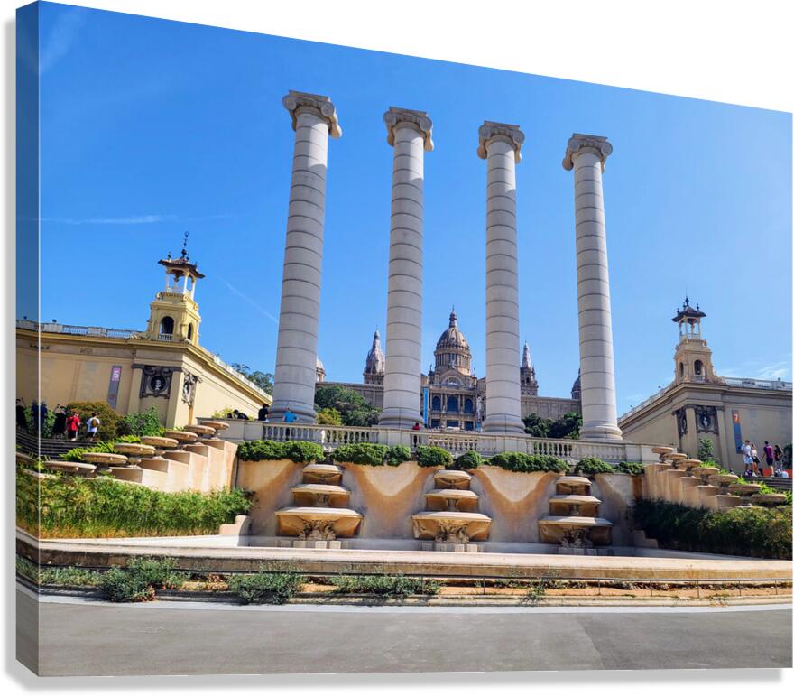 Vertical Dreams: Barcelona’s Guardians of History Canvas Print