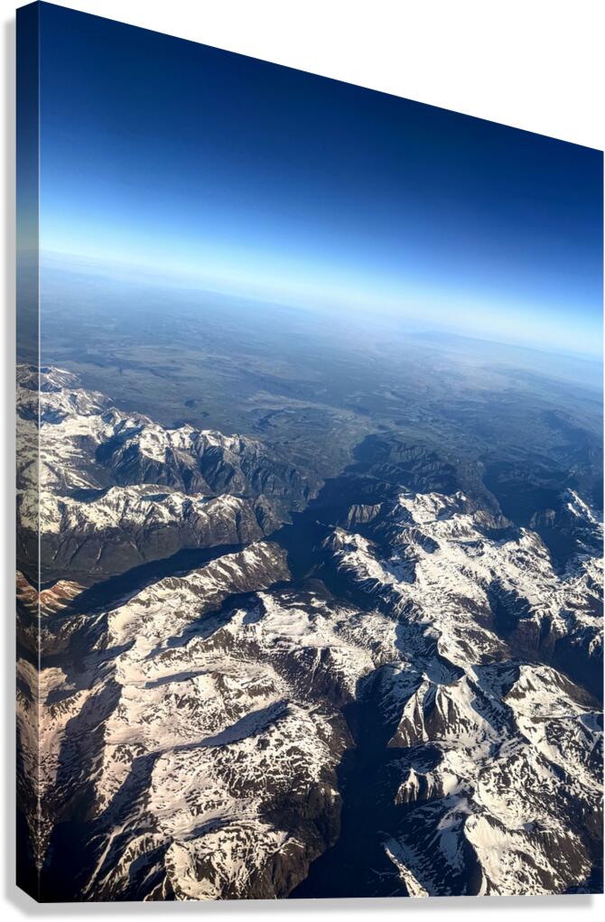 Snowcapped Mountains  of Utah: Where Earth Breathes Sky Canvas Print