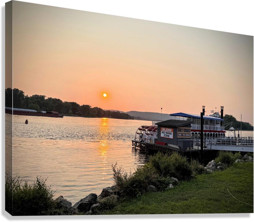Evening Harbor: A Moment to Drift Canvas Print
