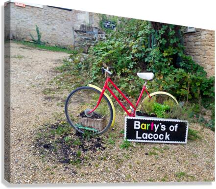 Pedaling Billboard    Canvas Print