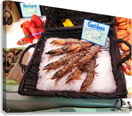 Farmers Market -- Seafood Canvas Print