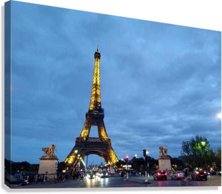 Eiffel Tower at Night 2B  Canvas Print