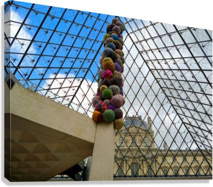 In Louvre with the View 2 Canvas Print