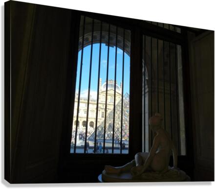 In Louvre with the View Canvas Print