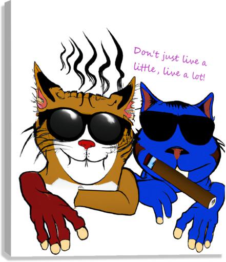 BadCatz High Selfie Canvas Print