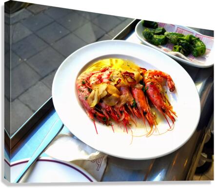 Gambas Rojas  at Barrafina Canvas Print