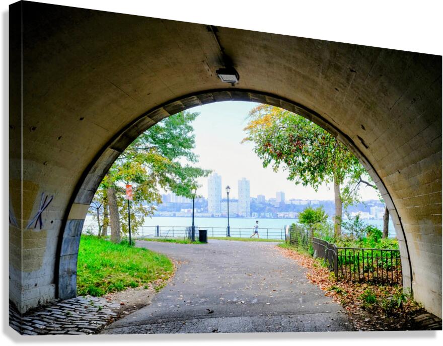 Riverside Park View of Twin Towers in New Jersey 1   Canvas Print