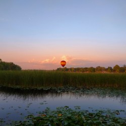 Balloon Over Long Lake  Sunset 2