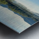 Serene Lakeside View with Forest and Hills Metal print