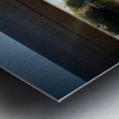 Spider Web on Bridge at Sunrise – Nature Framed in Stillness 2 Metal print