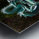 Dragon Bowl Sculpture Water Fountain Metal print